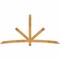 Ekena Millwork Alberta Rough Sawn Timber Gable Bracket, Western Red Cedar, 96"W x 48"H x 2"D x 4"F, 12/12 Pitch GBW096X48X0204ALB00RWR - alternate 1